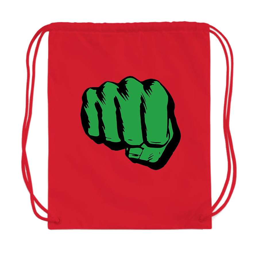 Hulk Punch Drawstring Bag