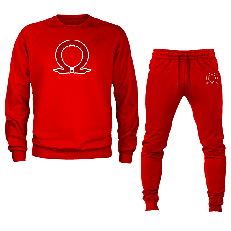 Men's God Of War Crewneck Sweatshirt Joggers Set