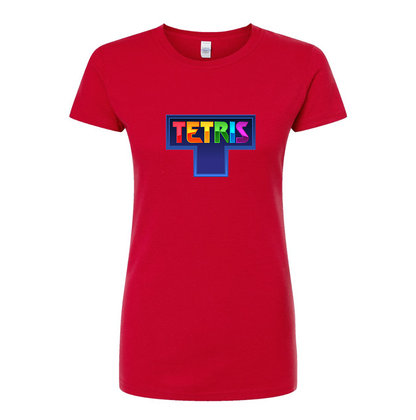 Women's Tetris Round Neck T-Shirt