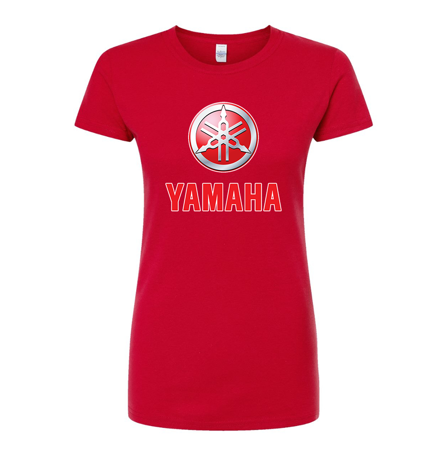 Women's Yamaha Bike Motorcycle Round Neck T-Shirt