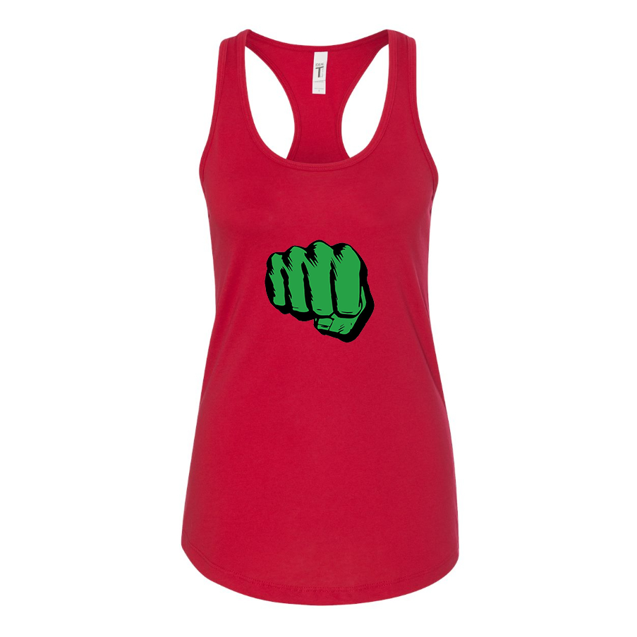 Women's Hulk Punch Racerback Tank Top Shirt – Tee