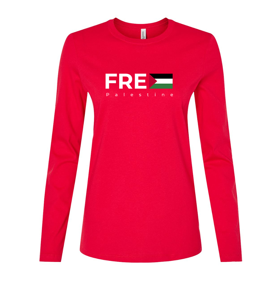 Women's Free Palestine Long Sleeve T-Shirt