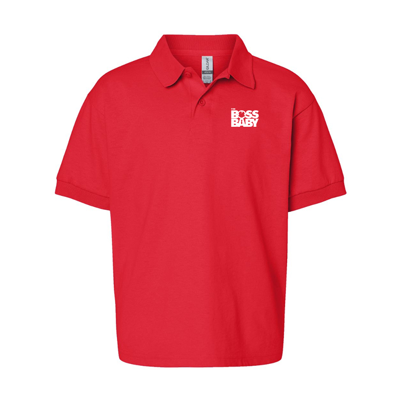 Youth's Boss Baby Gildan Dry Blend Jersey Polo