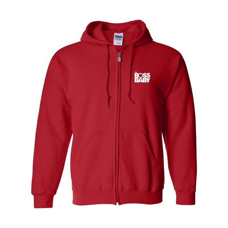 Men's Boss Baby  Gildan Heavy Blend Full-Zip Hooded Sweatshirt