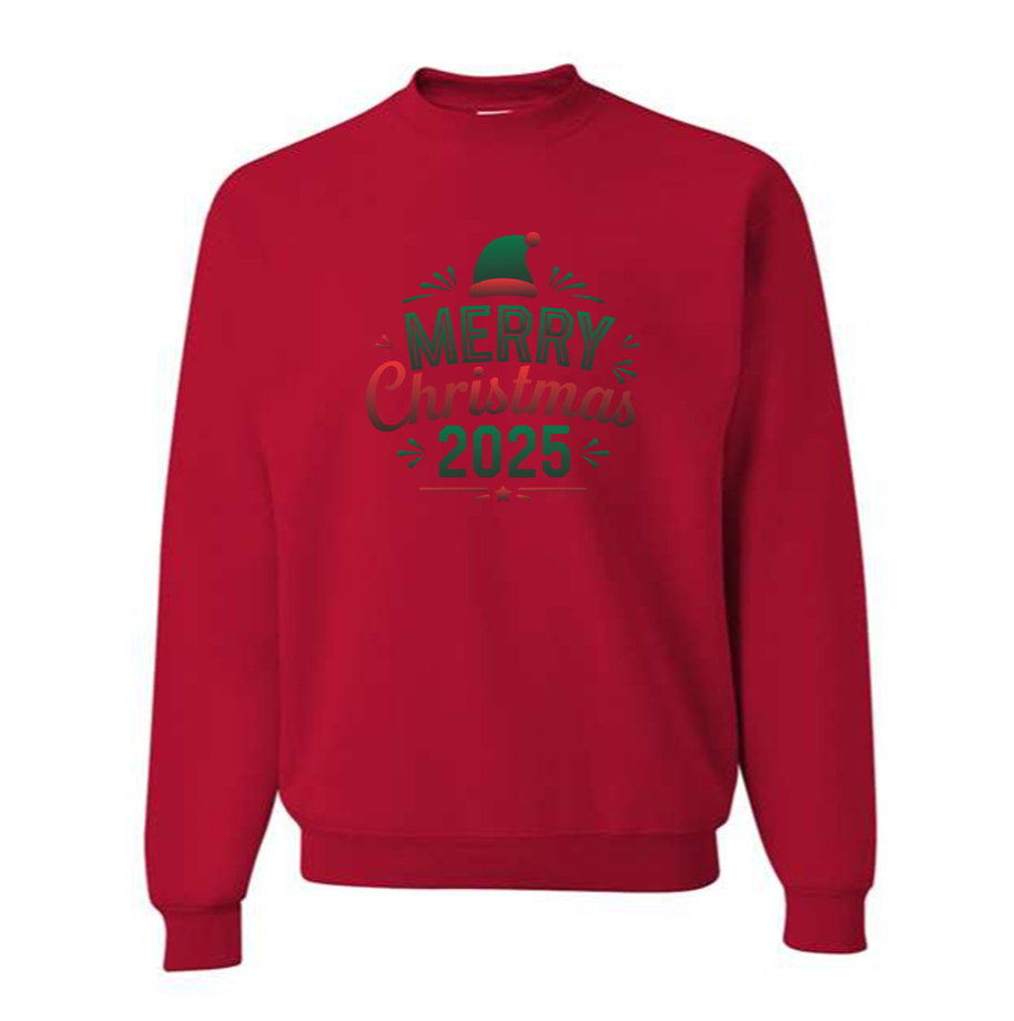 Men's Merry Christmas 2025 Crewneck Sweatshirt