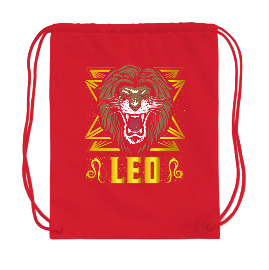 Leo Zodiac Sign Drawstring Bag