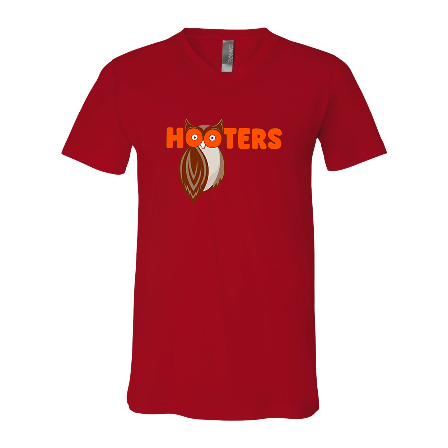 Men's Hooters BELLA  CANVAS  Jersey V-Neck Tee