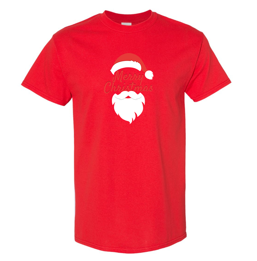 Men's Merry Christmas Santa Claus Cotton T-Shirt