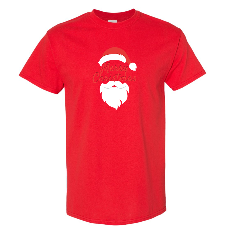 Men's Merry Christmas Santa Claus Cotton T-shirt