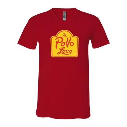 Men's El Pollo Loco BELLA  CANVAS  Jersey V-Neck Tee