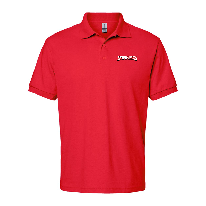 Men's Spider Man  Gildan Dry Blend Jersey Polo