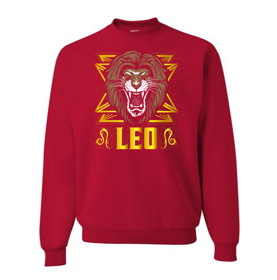 Men's Leo Zodiac Sign Crewneck Sweatshirt