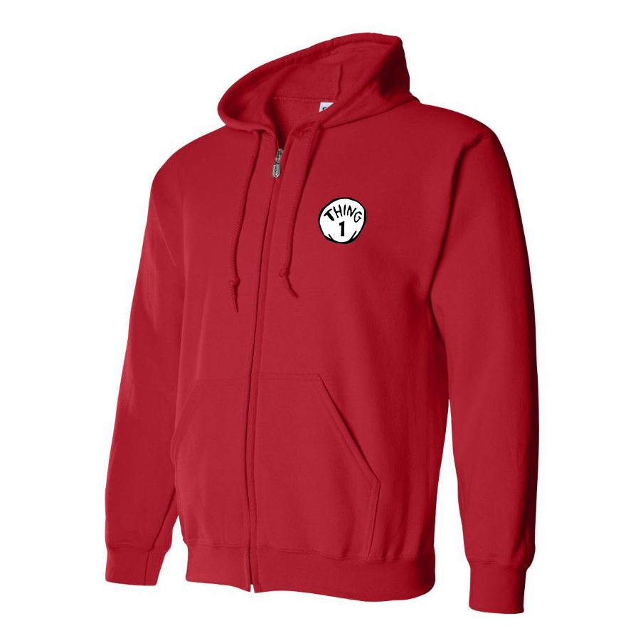 Men's Dr. Suess Thing 1 Zipper Hoodie