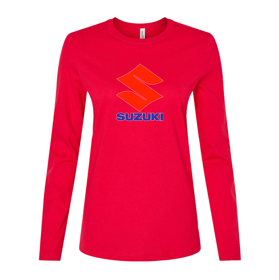 Women's Suzuki Bike Motorcycle Long Sleeve T-Shirt