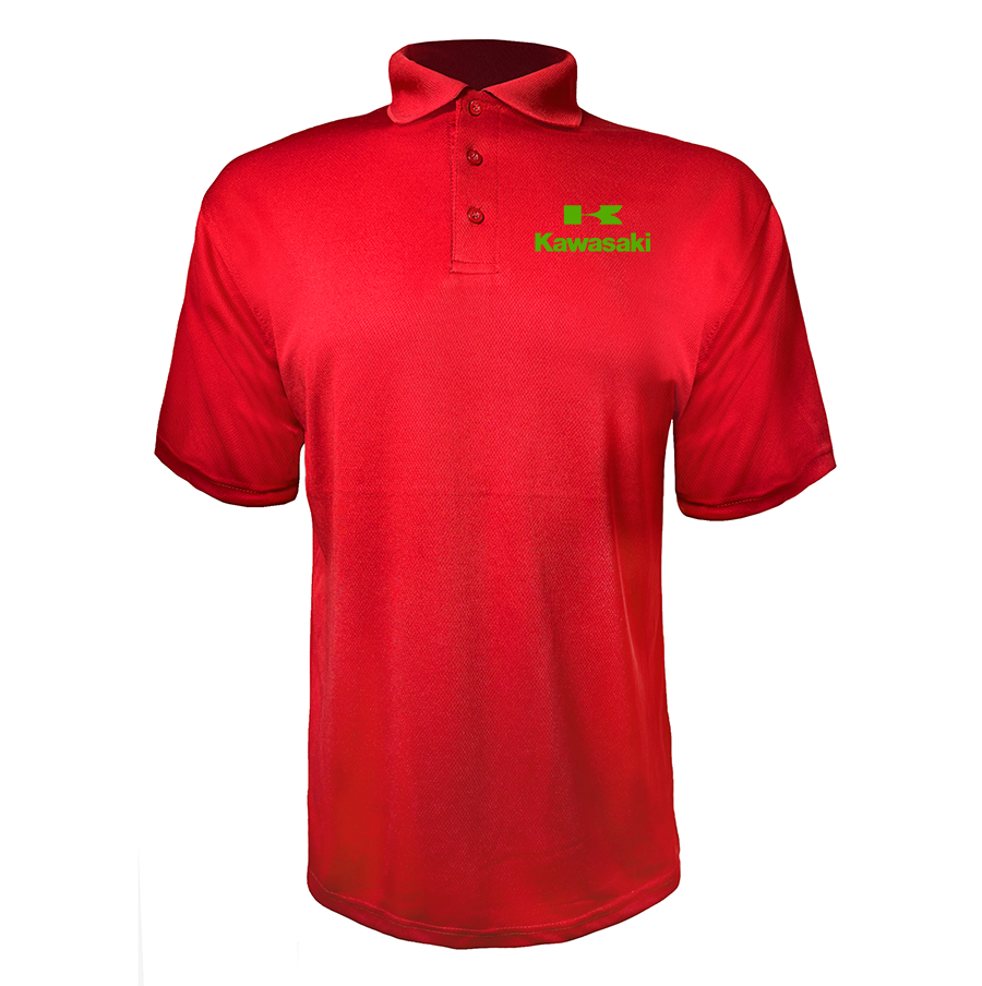 Men's Kawasaki Bike Motorcycle Polyester Polos