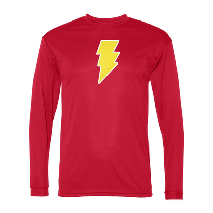 Men's Black Adam Polyester Long Sleeve T-Shirt