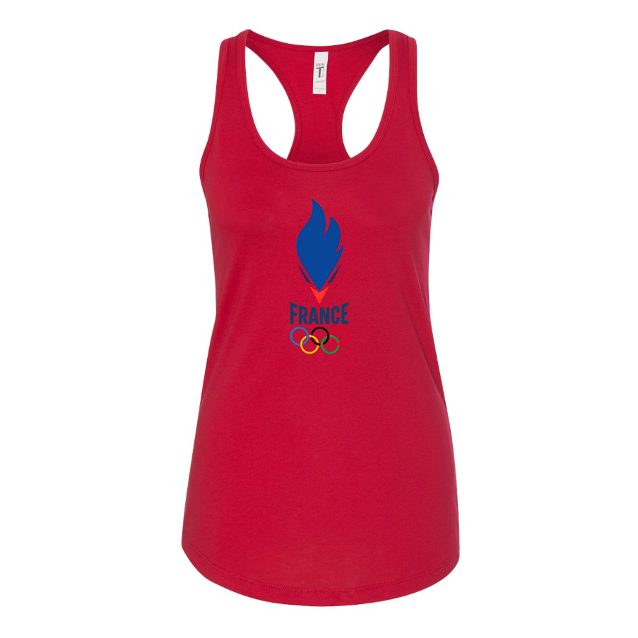 Women's France Olympia 2024 Racerback Tank Top