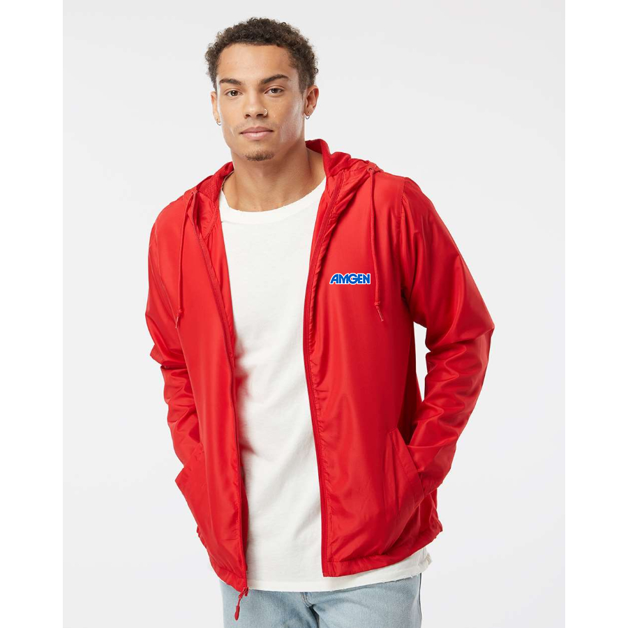Men's Amgen Independent Trading Co Lightweight Windbreaker Full-Zip Jacket