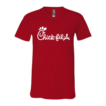 Men's Chick-fil-A BELLA  CANVAS  Jersey V-Neck Tee