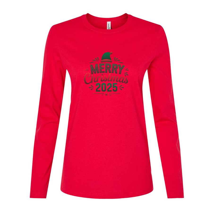 Women's Merry Christmas 2025 Long Sleeve T-Shirt