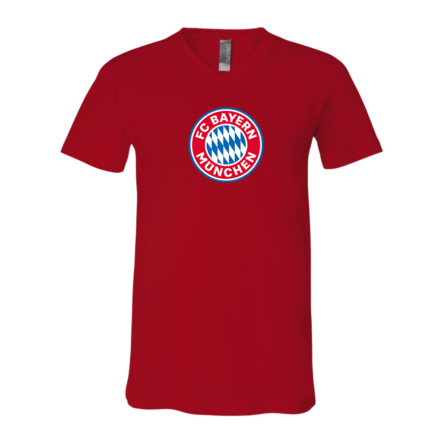 Men's  FC Bayern Munich BELLA  CANVAS  Jersey V-Neck Tee