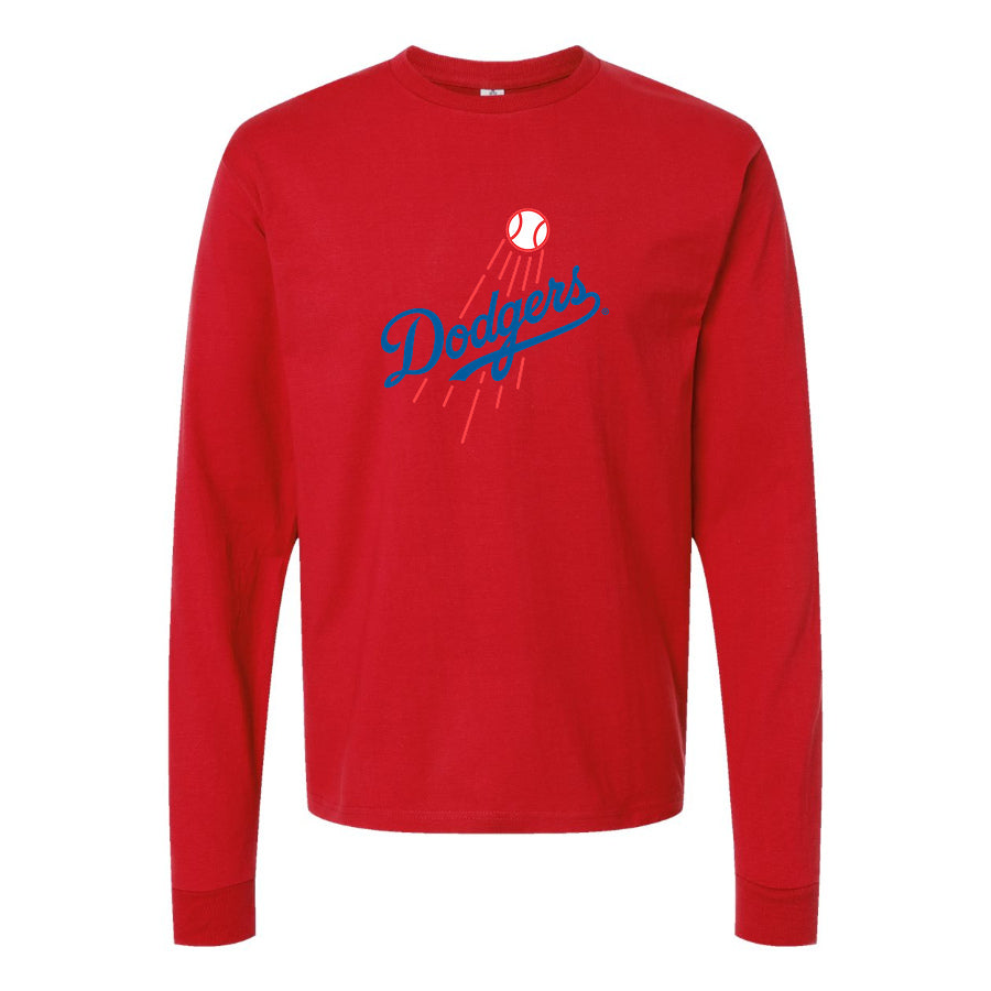 Men's Los Angeles Dodgers Long sleeves Cotton Blend T-Shirt