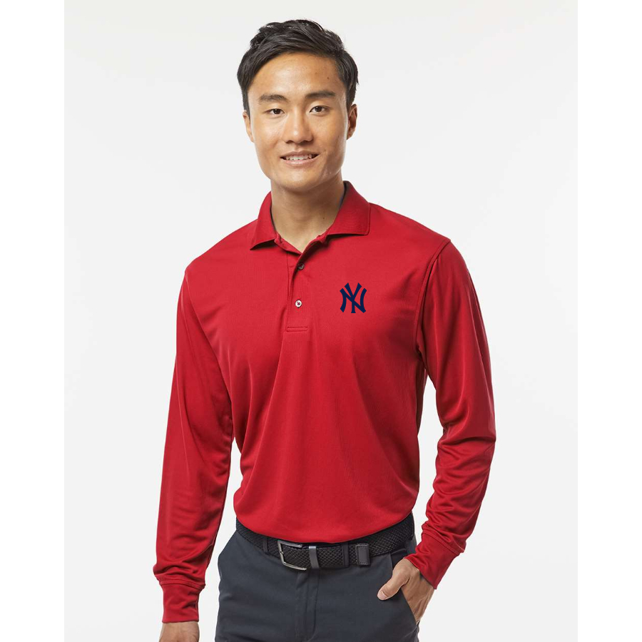 Men's New York NY Yankees Paragon Prescott Long Sleeve Polo