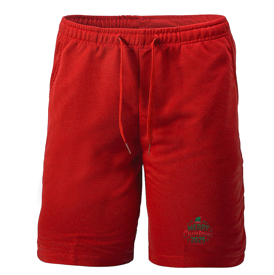 Men's Merry Christmas 2025 Athletic Fleece Shorts