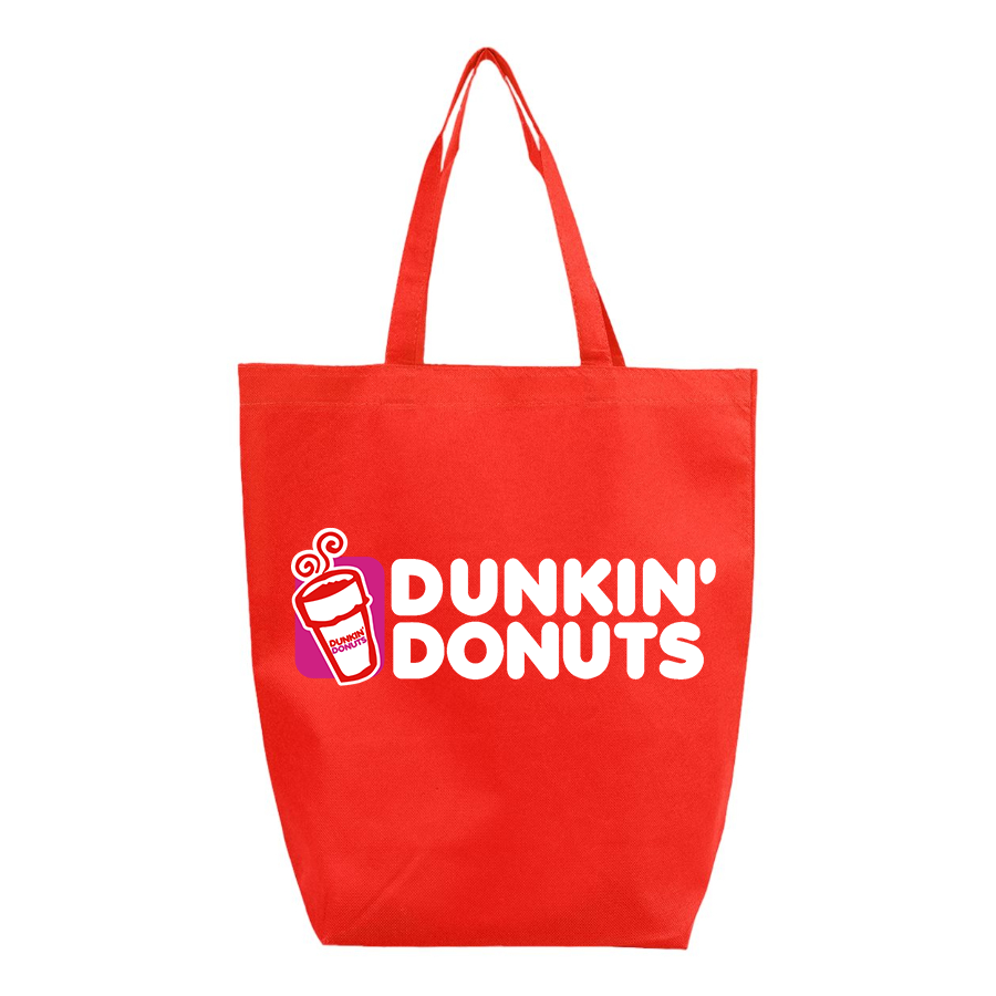 Dunkin Donuts Q Tees Non Woven Gusset Bottom Tote T-Shirt