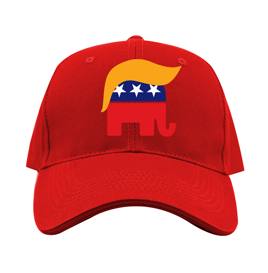 Donald Trump Hair Elephant Dad Baseball Cap Hat