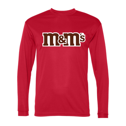 Men's M&M_s Polyester Long Sleeve T-Shirt