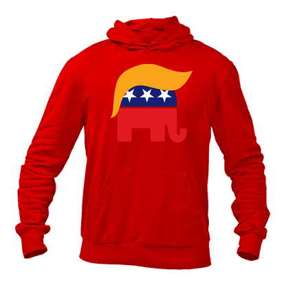 Men's Donald Trump Hair Elephant Pullover Hoodie