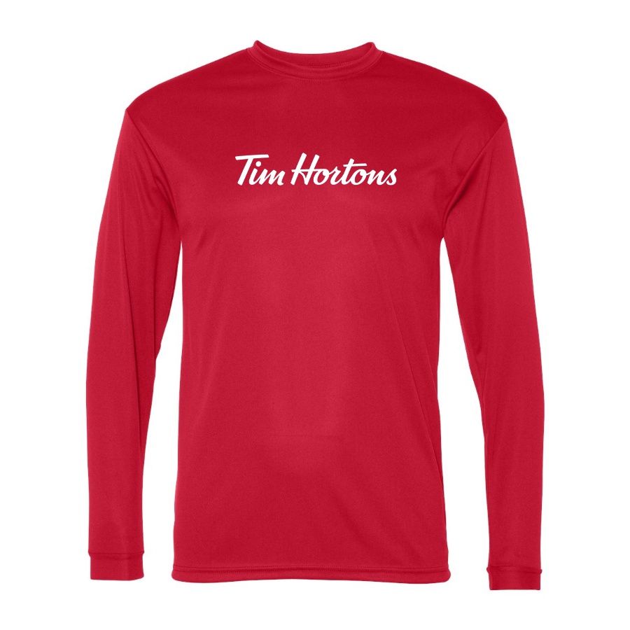 Men's Tim Hortons  Polyester Long Sleeve T-Shirt