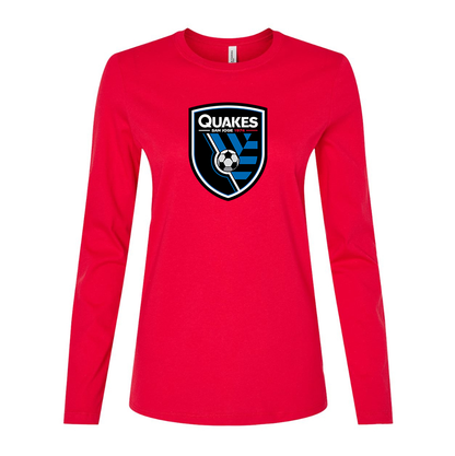 Women's San Joke Earthquakes  Long Sleeve T-Shirt