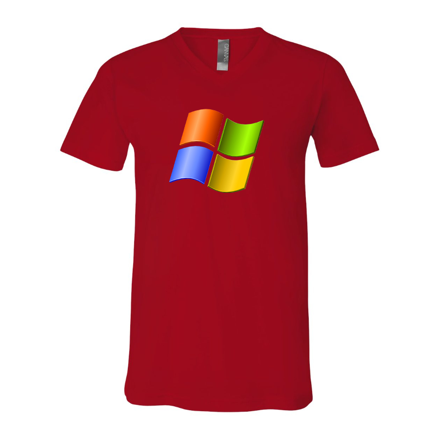 Men's Microsoft BELLA  CANVAS  Jersey V-Neck Tee