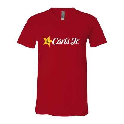 Men's Carl's Jr BELLA  CANVAS  Jersey V-Neck Tee