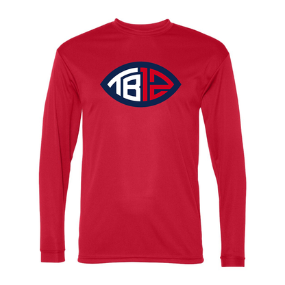 Men's Tom Brady 12 Polyester Long Sleeve T-Shirt