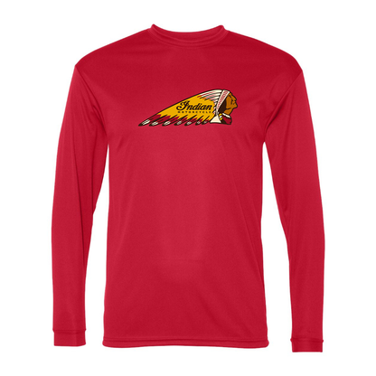 Men's Indian Motorcycle Polyester Long Sleeve T-Shirt