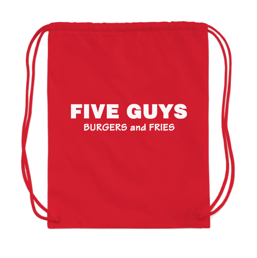 Five Guys Drawstring Bag