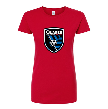 Women's San Joke Earthquakes Round Neck T-Shirt