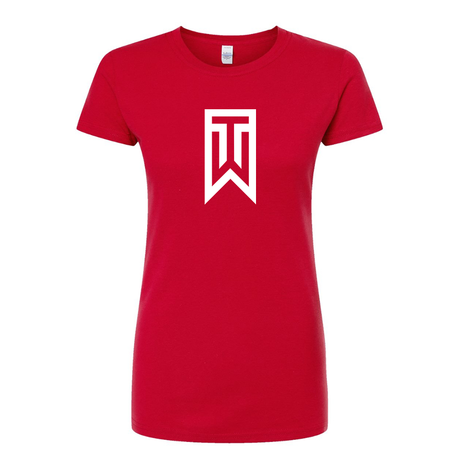 Women's  Tiger Woods Round Neck T-Shirt