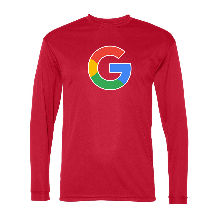 Men's Google Polyester Long Sleeve T-Shirt