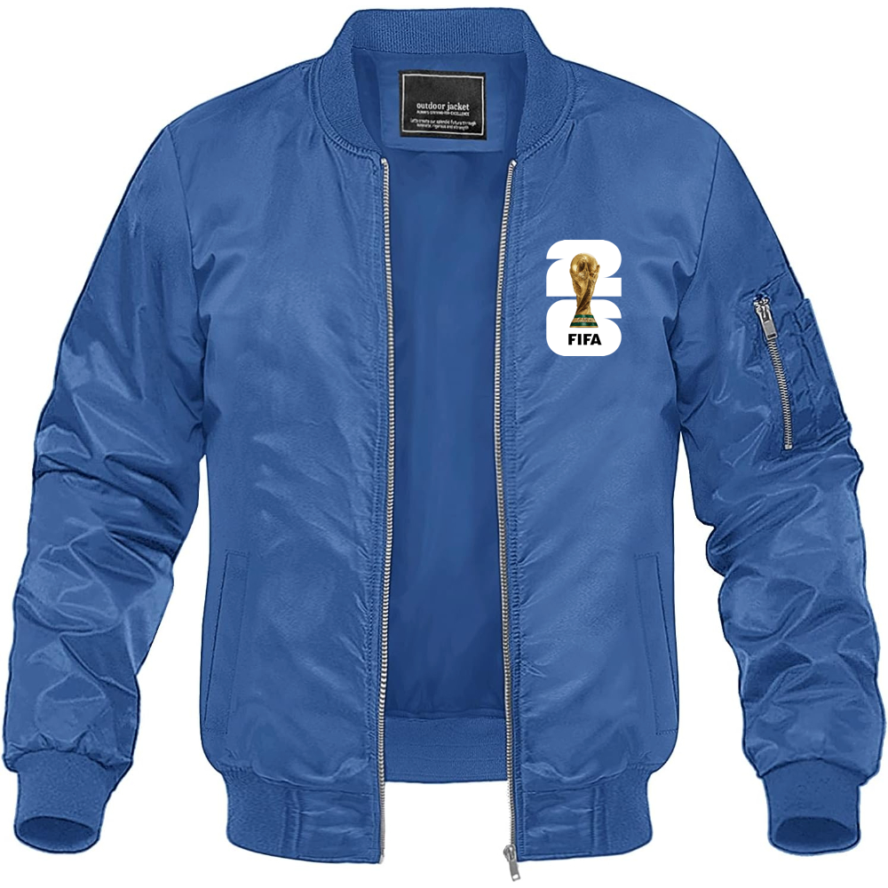 Men's Fifa World Cup 2026 Lightweight Bomber Jacket Windbreaker Softshell Varsity Jacket Coat