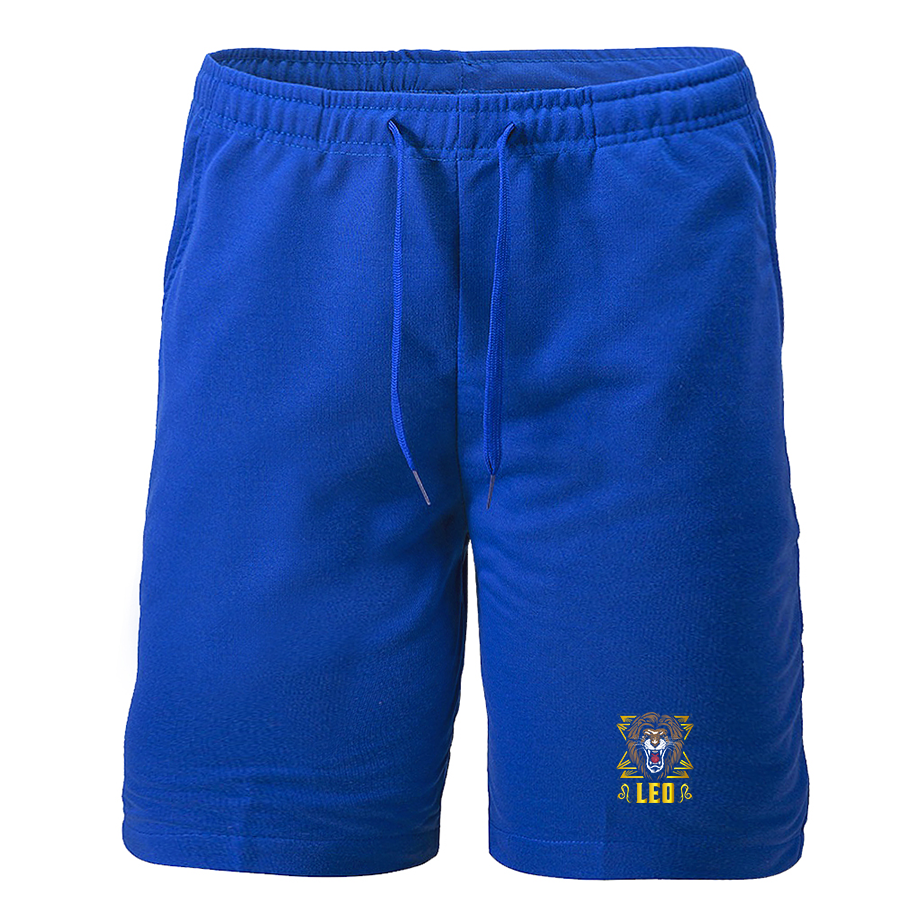 Men's Leo Zodiac Sign Athletic Fleece Shorts