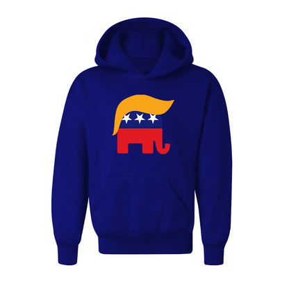 Youth's Donald Trump Hair Elephant Pullover Hoodie