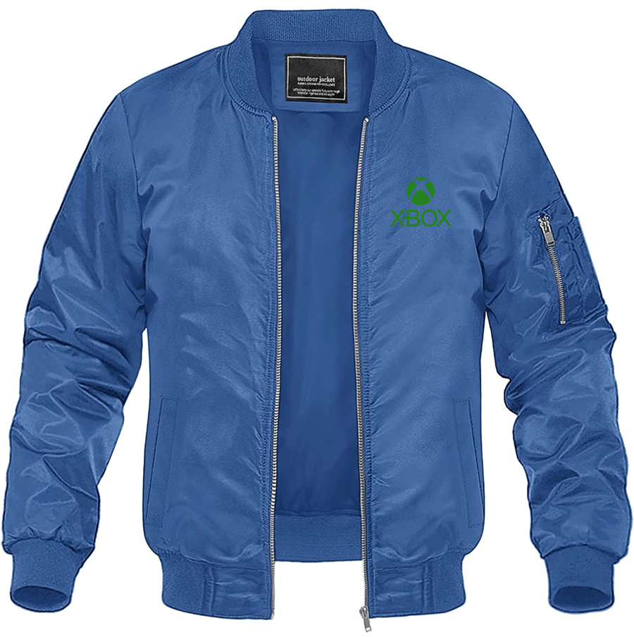 Men's X Box Gaming Lightweight Bomber Jacket Windbreaker Softshell Varsity Jacket