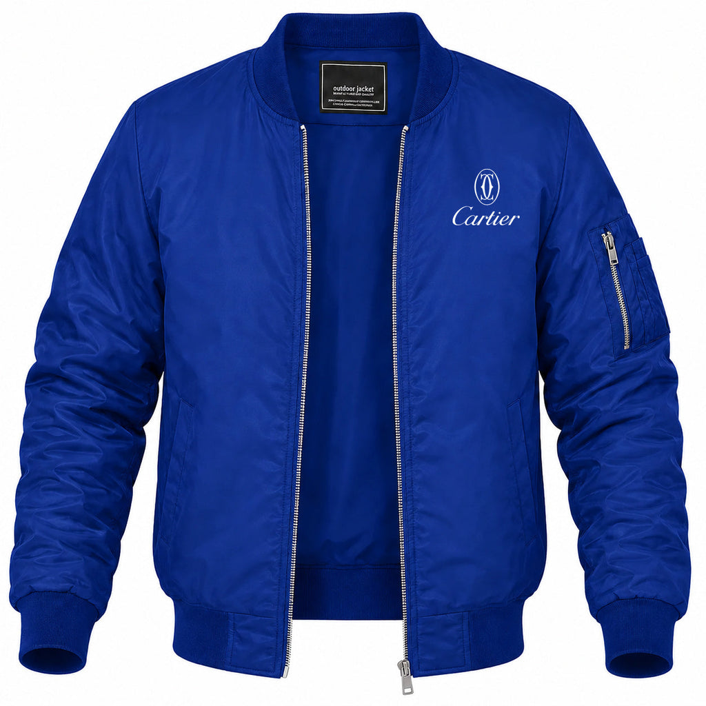 Men's Cartier Lightweight Bomber Jacket Windbreaker Softshell Varsity Jacket Coat