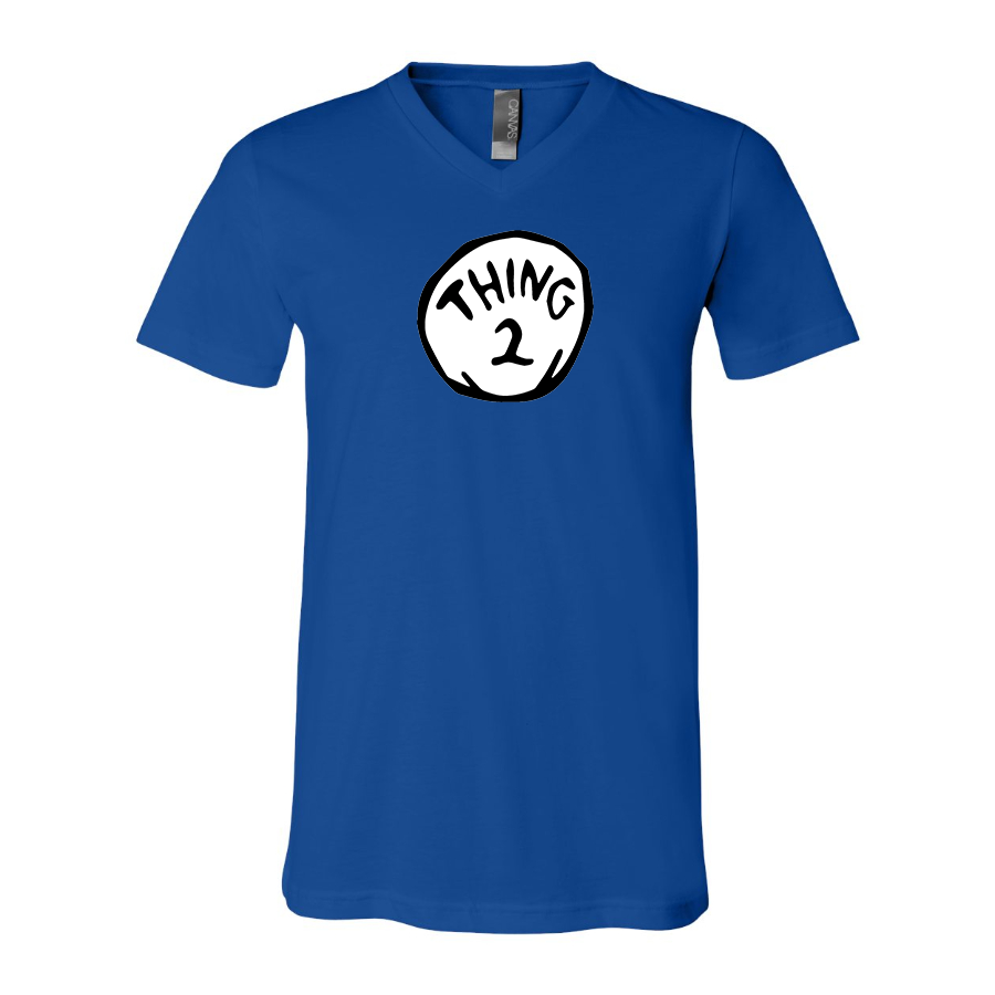 Men's Dr. Suess Thing 2 BELLA  CANVAS  Jersey V-Neck Tee