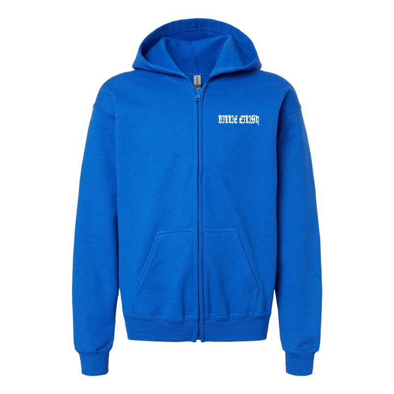 Youth's Billie Eilish Gildan Heavy Blend Full-Zip Hooded Sweatshirt