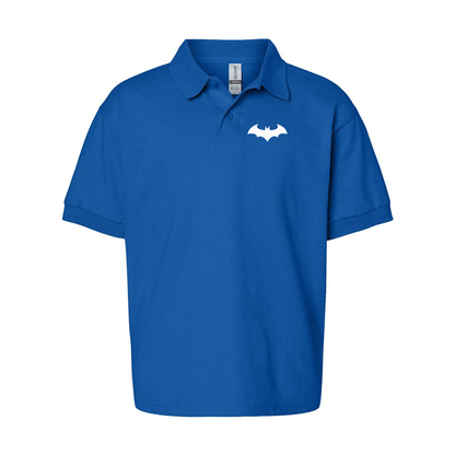 Youth's Batman  Gildan Dry Blend Jersey Polo